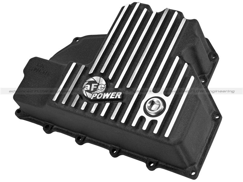 Dodge RAM 1500 Engine Oil Pan - aFe - Pro Series Black w/ Machined Fins - Black - `14-`18