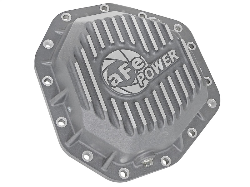 Ford Diesel Trucks Rear Differential Cover - aFe - Street Series with Machined Fins - Raw - `17-`23