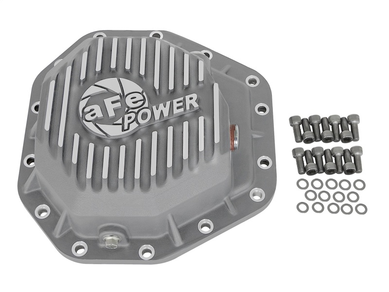 Ford Diesel Trucks Rear Differential Cover - aFe - Street Series with Machined Fins - Raw - `17-`23