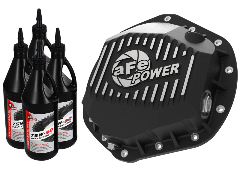 RAM 2500 Rear Differential Cover - aFe - Pro Series w/ Machined Fins - Black - `14-`18 RAM 2500 Rear Differential Cover - aFe - Pro Series w/ Machined Fins - Black - `14-`18