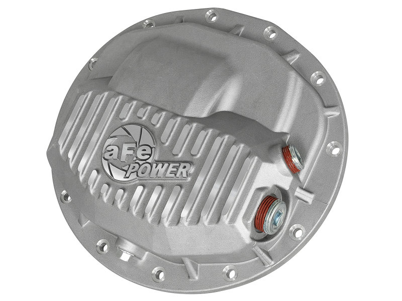 RAM 3500 Differential Cover - Front - aFe - Street Series w/ Machined Fins - Raw - `13-`23 RAM 3500 Differential Cover - Front - aFe - Street Series w/ Machined Fins - Raw - `13-`23
