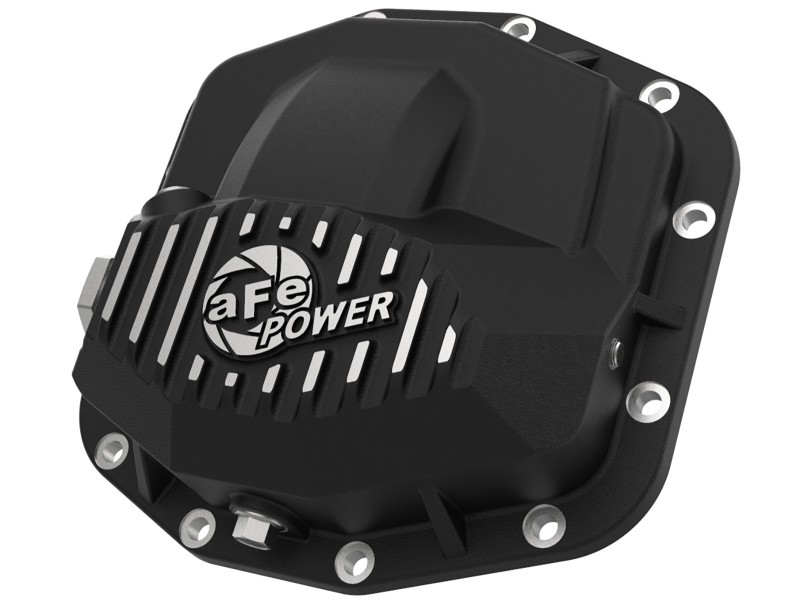 Jeep Wrangler Differential Cover - Front - aFe - Pro Series w/ Machined Fins - Black - `18-`23