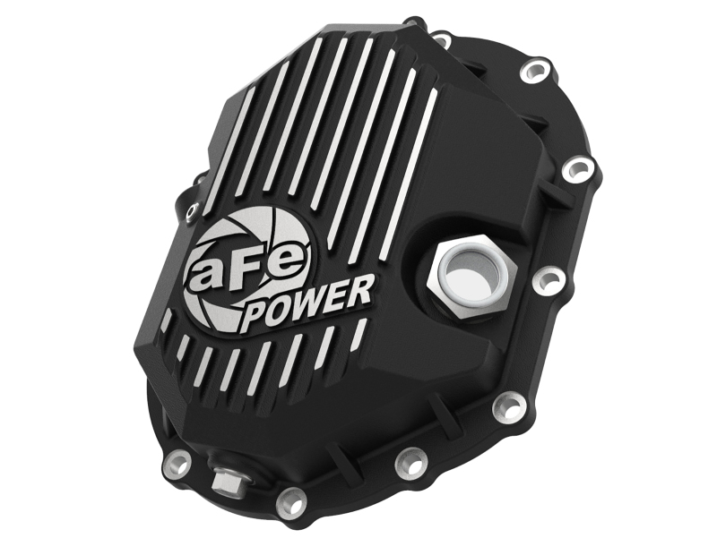 Chevrolet 2500 Differential Cover - Front - aFe - Pro Series w/ Machined Fins - Black - `11-`18