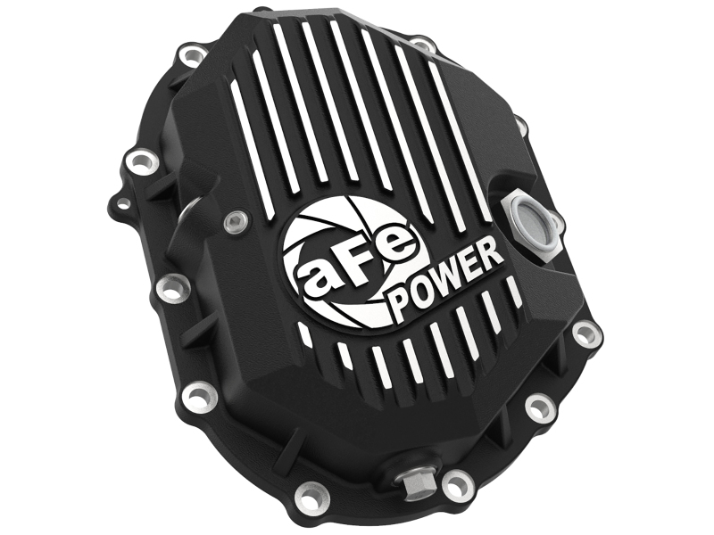 Chevrolet 2500 Differential Cover - Front - aFe - Pro Series w/ Machined Fins - Black - `11-`18
