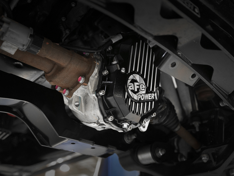 Chevrolet 3500 Differential Cover - Front - aFe - Pro Series w/ Machined Fins - Black - `11-`18