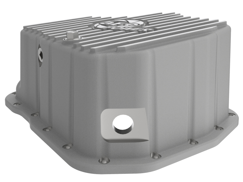 GMC Diesel Truck Engine Oil Pan - aFe - Street Series w/ Machined Fins - Raw - `01-`10