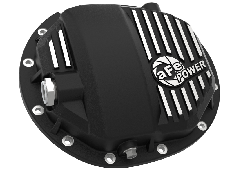 GMC Sierra 1500 Differential Cover - Rear - aFe - Pro Series AAM 9.5/9.76 w/ Machined Fins - Black - `14-`23