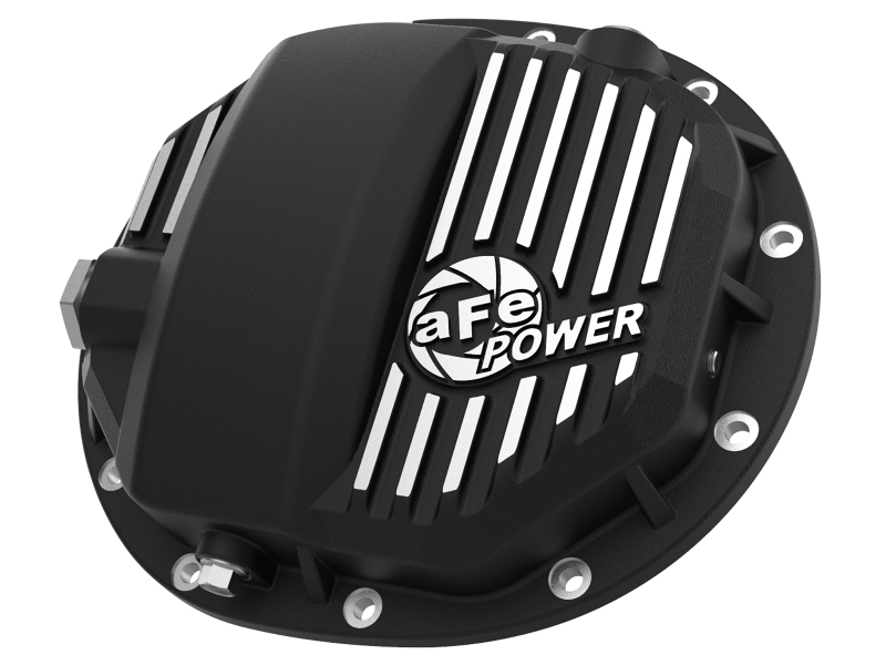 GMC Sierra 1500 Differential Cover - Rear - aFe - Pro Series AAM 9.5/9.76 w/ Machined Fins - Black - `14-`23