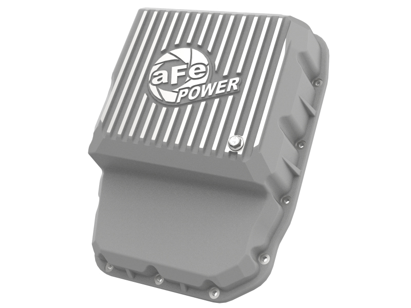 Dodge Diesel Trucks Transmission Pan - aFe - Raw w/ Machined Fins - Raw - `13-`19