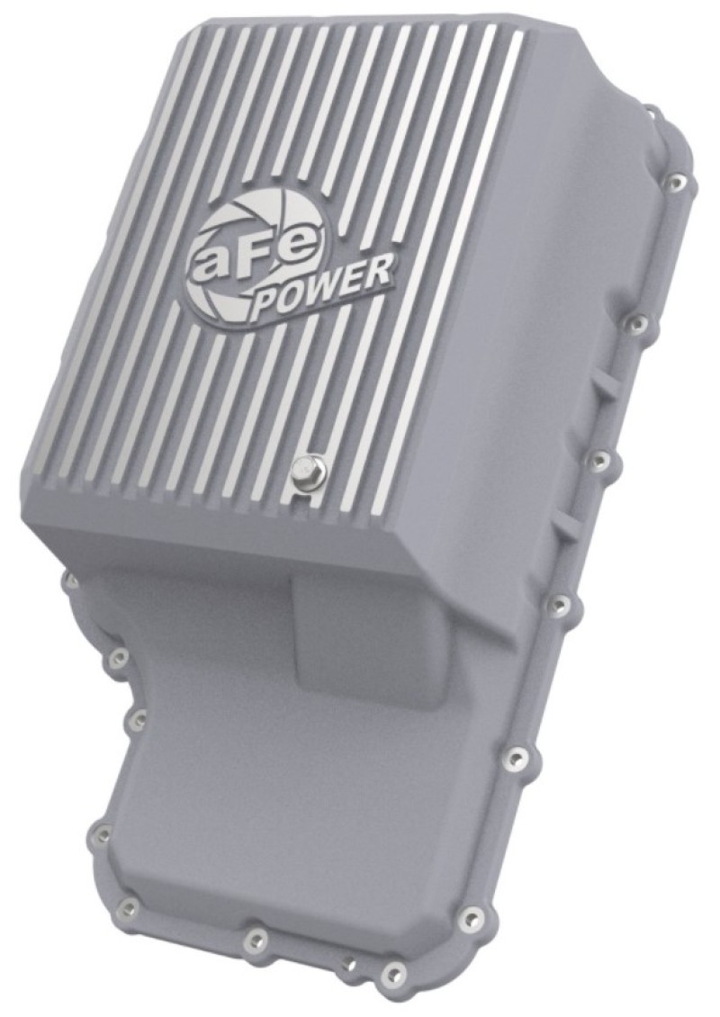 Ford Truck Transmission Pan - aFe - Street Series w/ Machined Fins - Raw - `20-`21