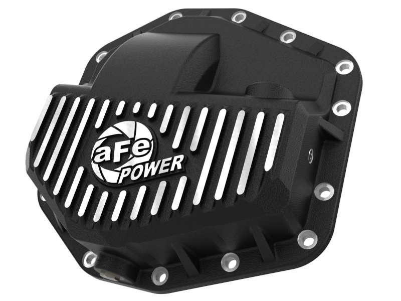 Ford F-250 Diff Cover - Front - aFe - Pro Series with Machined Fins - Black - `23-`26