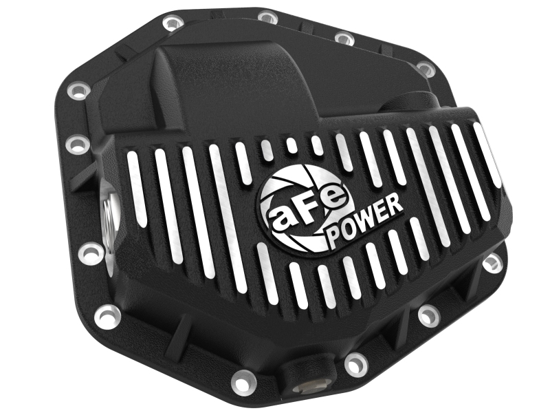 Ford F-350 Diff Cover - Front - aFe - Pro Series with Machined Fins - Black - `23-`26