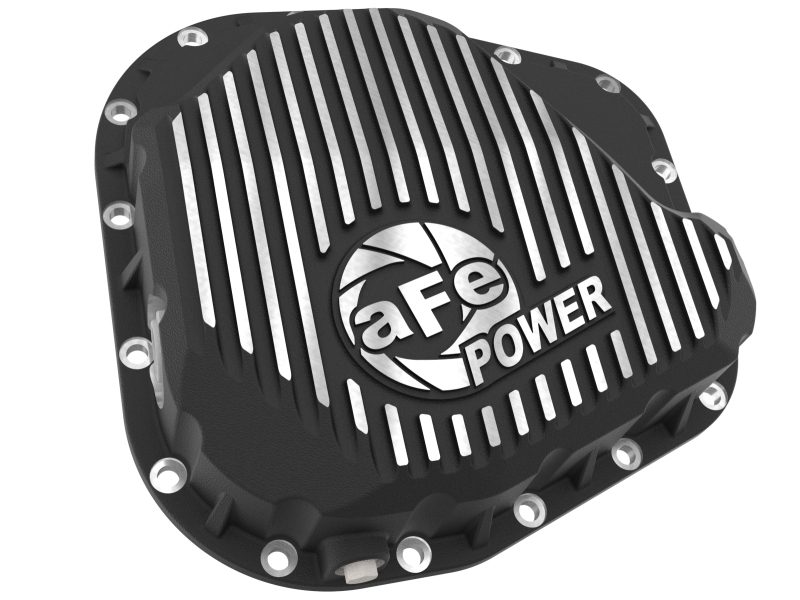 Ford F-350 Diff Cover - Rear - aFe - Pro Series with Machined Fins - Black - `23-`26