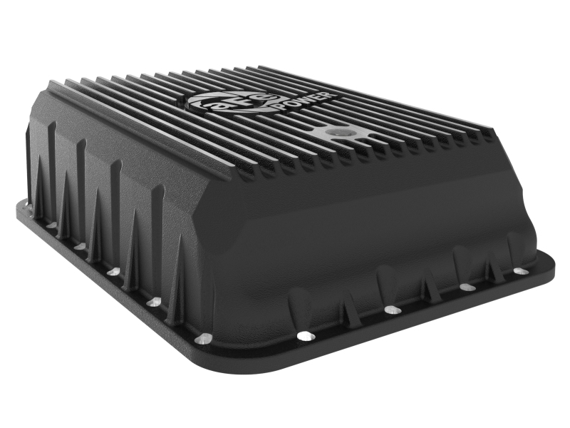 RAM 3500 Transmission Pan - aFe - Pro Series with Machined Fins - Black - `13-`24