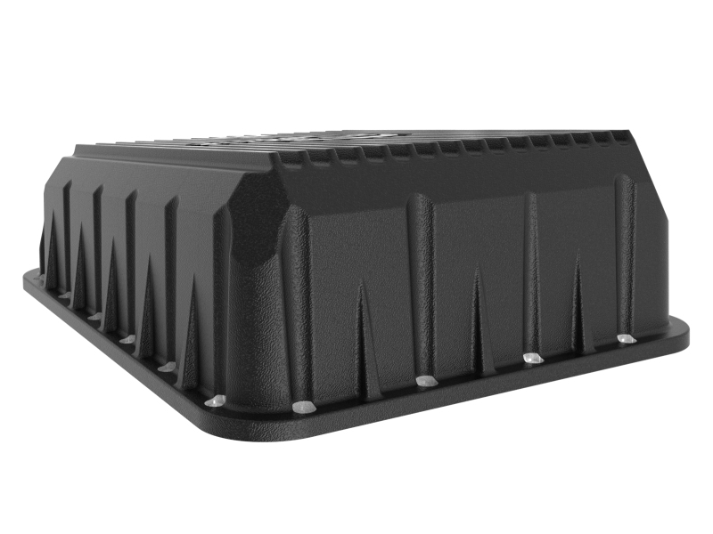 RAM 3500 Transmission Pan - aFe - Pro Series with Machined Fins - Black - `13-`24