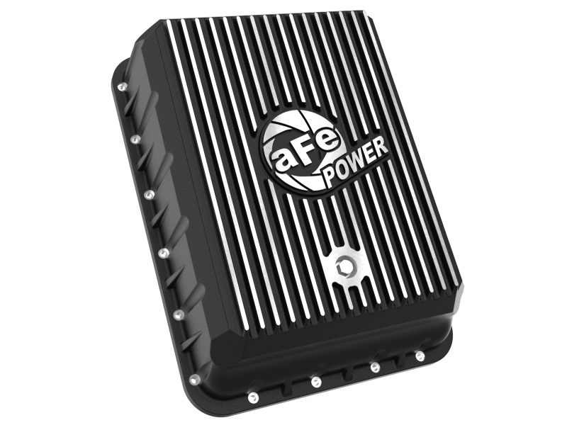 RAM 3500 Transmission Pan - aFe - Pro Series with Machined Fins - Black - `13-`24