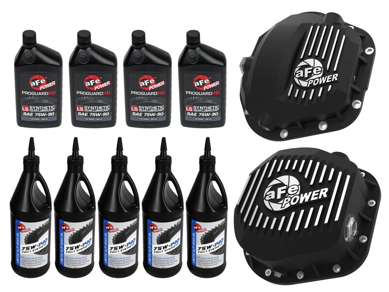Ford F-350 Diff Cover Kit - Front + Rear - aFe - `99-`16