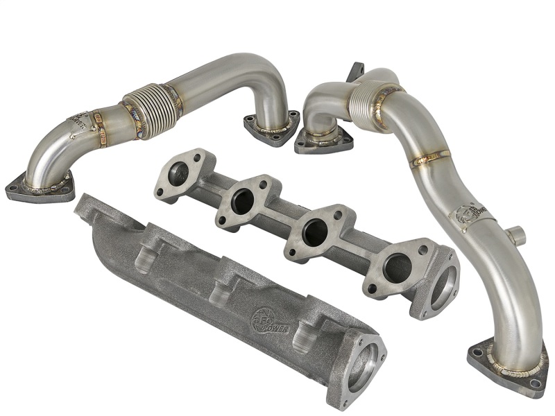 Ford Diesel Trucks Performance Exhaust - aFe - Twisted Steel 304 Stainless Steel Power Package - `08-`10
