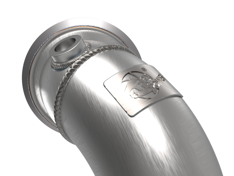 Volkswagen Golf R Performance Exhaust - aFe - Twisted Steel Down Pipe 3in 304 Stainless Steel w/ Cat - `15-`19