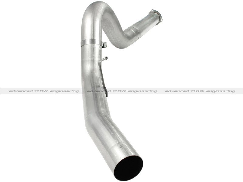 Ford Diesel Trucks Performance Exhaust - aFe - DPF Back, Atlas, 5 inch, Aluminized Steel - Silverline - `11-`14