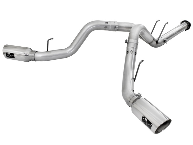 Ford Diesel Truck Performance Exhaust - Rear - aFe - ATLAS DPF-Back, Aluminized Steel - Polished - `11-`14