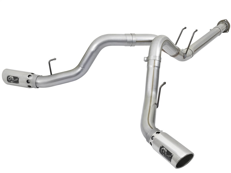 Ford Diesel Trucks Performance Exhaust - Dual Side Exit - aFe - DPF-Back - Polished - `17-`25