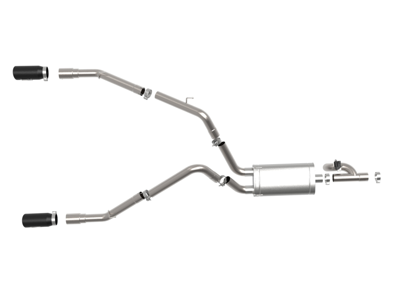 Dodge Ram 1500 Performance Exhaust - aFe - Gemini XV Cat Back - Black - `09-`18