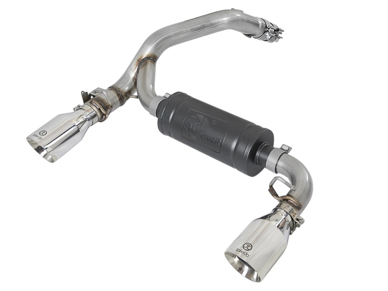 Ford Focus RS Performance Exhaust - aFe - Axle Back, 3in 304 Stainless Steel, Polished Tip - Metallic Black - `16-`18
