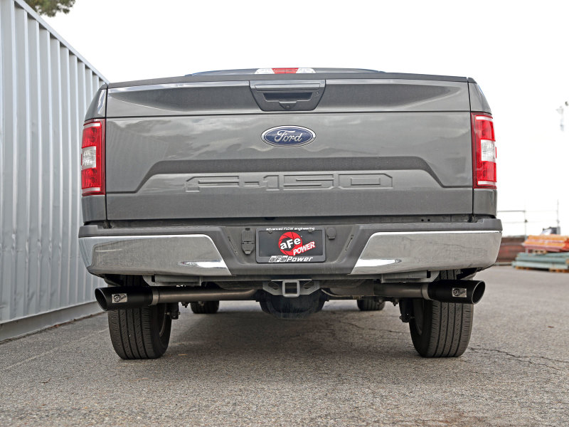 Ford F-150 Performance Exhaust - aFe - Gemini XV Cat Back with Electronically Controlled Valve - Black - `15-`20