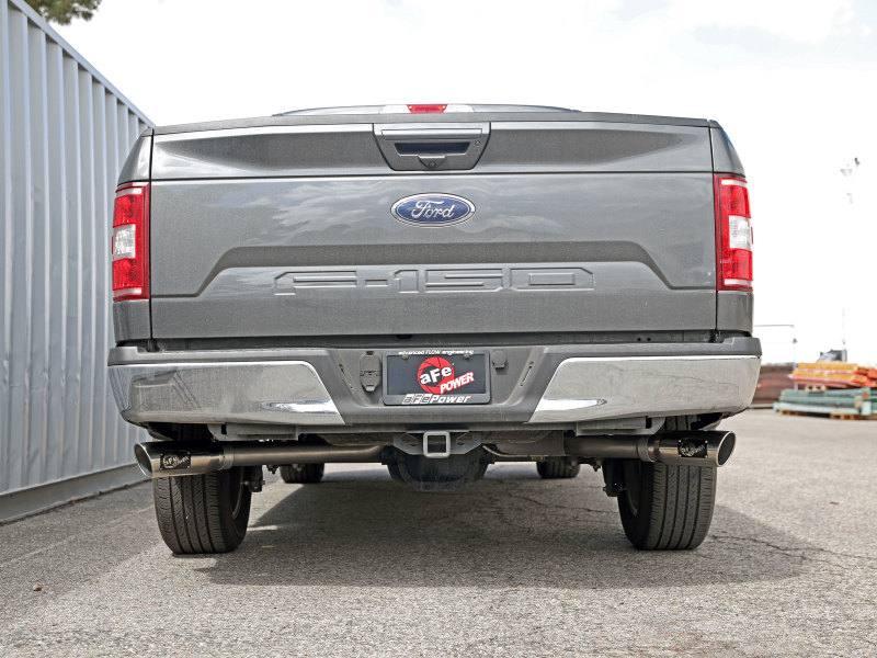 Ford F-150 Performance Exhaust - aFe - Cat Back, Gemini XV, 3in 304 Stainless Steel, Dual 4-1/2