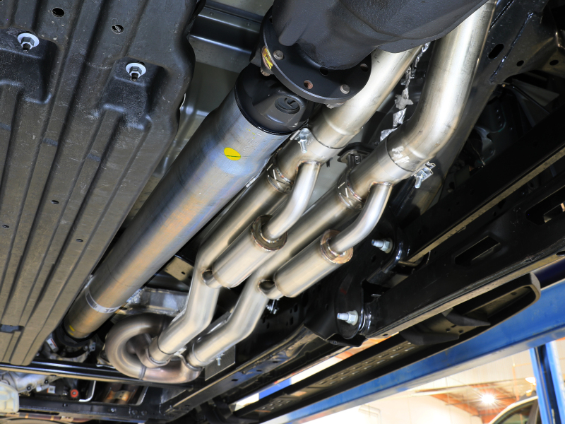 Ford F-150 Raptor Performance Exhaust - aFe - Vulcan Series 3 IN to 3-1/2 IN Stainless Steel Cat-Back - Black - `21-`25