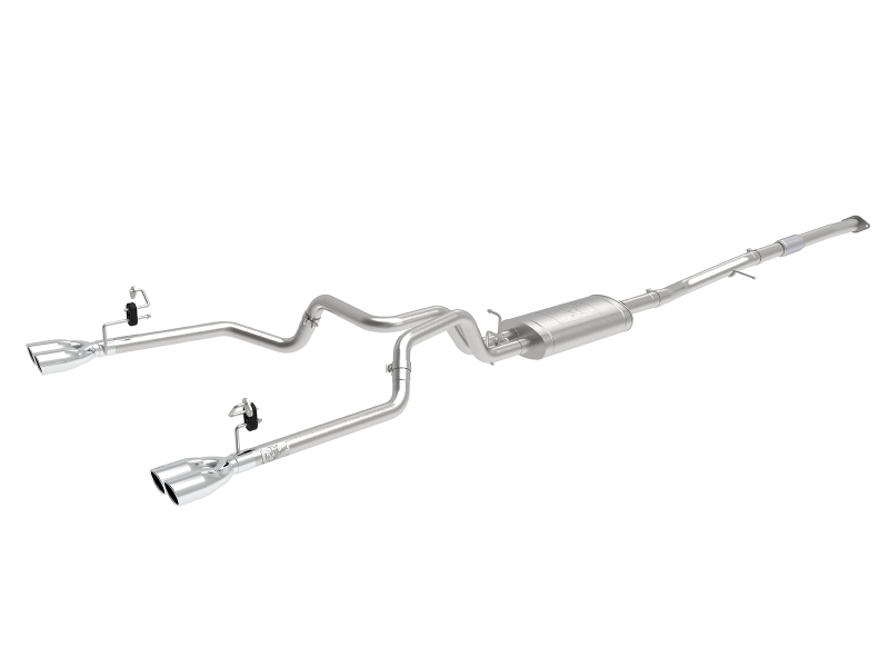Chevrolet Silverado 1500 Performance Exhaust - Rear - aFe - Vulcan Series 304 Stainless Steel Cat-Back w/ Polished Tips - `19-`25