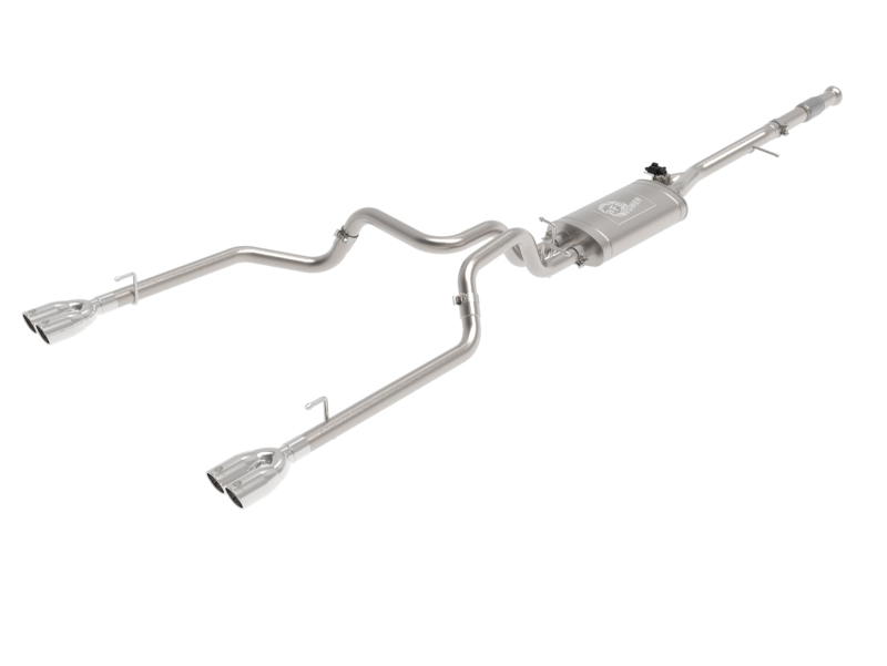 Chevrolet Silverado 1500 Performance Exhaust - aFe - Cat Back, Gemini XV, 304 SS, Electronically Controlled Valve - Black - `19-`21