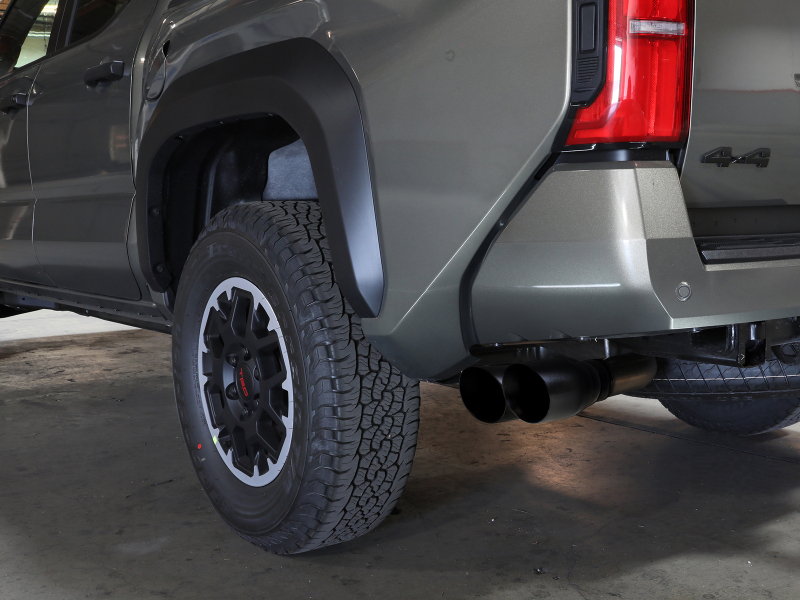 Toyota Tacoma Performance Exhaust - aFe - Vulcan Series 2.5-3in 304 SS Steel Cat-Back Exhaust - Black - `24-`25