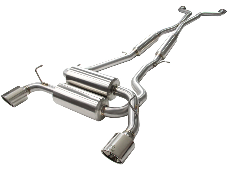 Infiniti Q60 Performance Exhaust - aFe - Cat Back - Polished - `14-`15