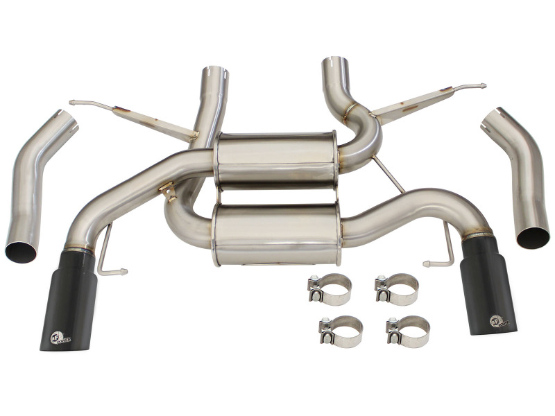 BMW 335i Performance Exhaust - aFe - MACHForce XP 2.5in Axle Back Stainless with Black Tips - Black - `07-`13