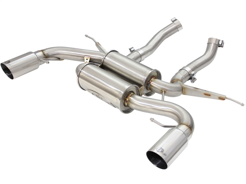 Ford Mustang Performance Exhaust - Rear - aFe - MACHForce XP 2.5in Axle Back - Polished - `11-`14