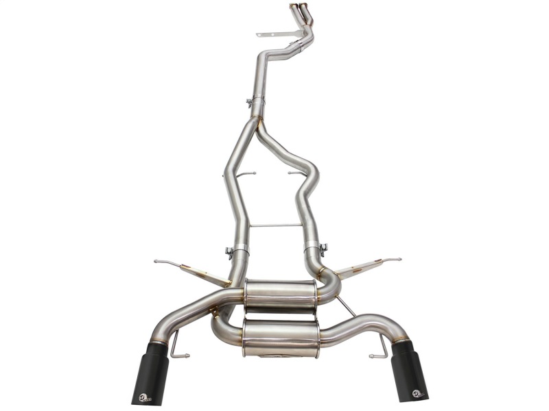 BMW 335i Performance Exhaust - aFe - Cat Back, Mach Force XP - Black - `11-`13