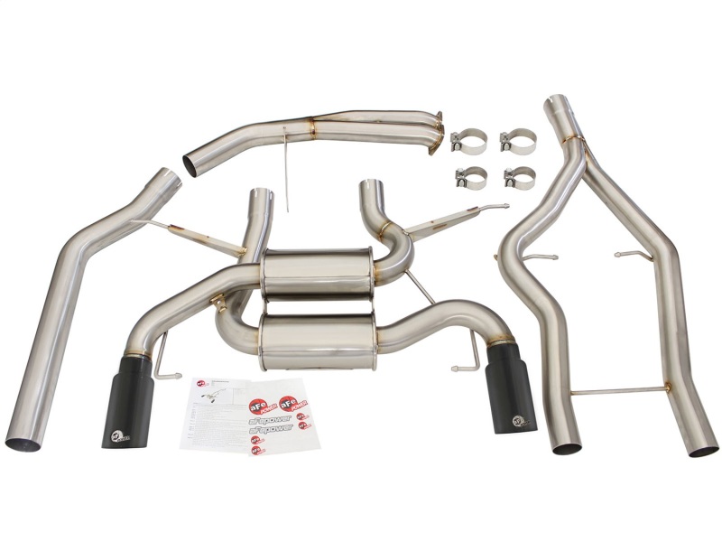 BMW 335i Performance Exhaust - aFe - Cat Back, Mach Force XP - Black - `11-`13