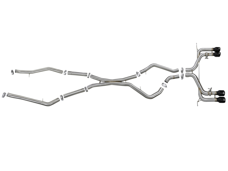 BMW X6 Performance Exhaust - aFe - Cat Back, MACH Force-Xp 3.5in. 304 SS - Black - `15-`19