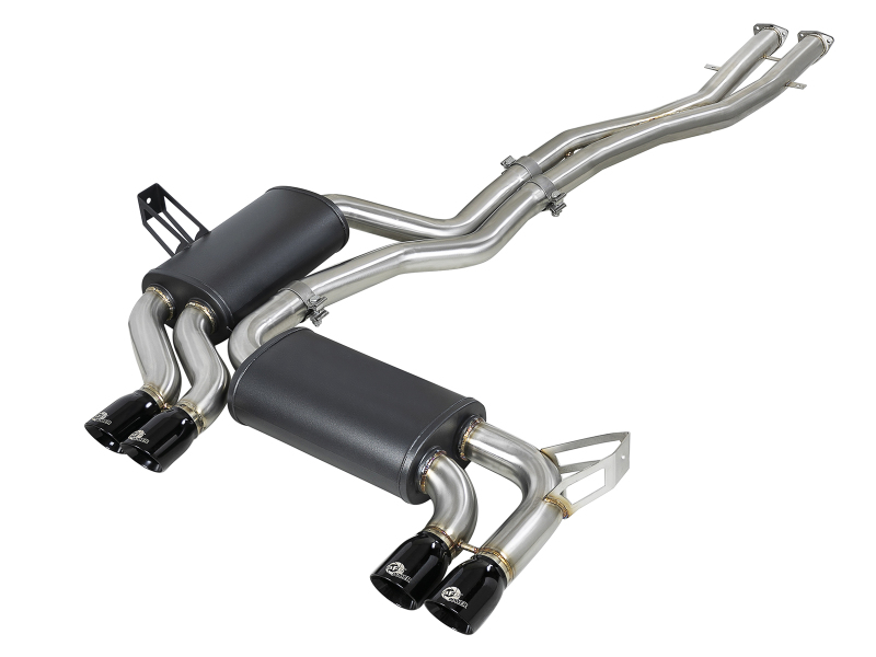 BMW M3 Performance Exhaust - Rear - aFe - MACH Force-Xp Cat Back - Black - `01-`06