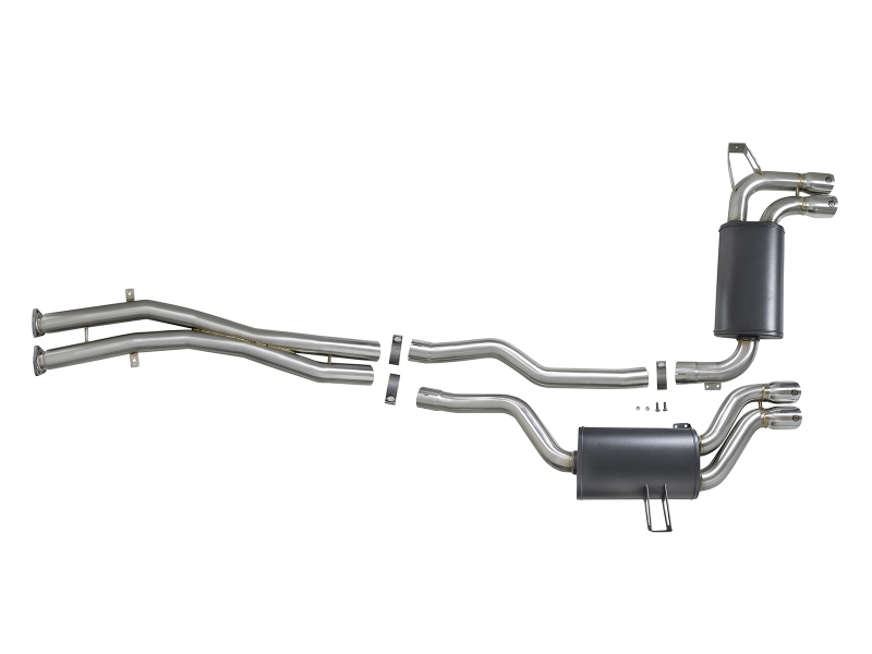 BMW M3 Performance Exhaust - Rear - aFe - MACH Force-Xp 2.5in 304 SS Cat-Back w/ Polished Tips - Polished - `01-`06