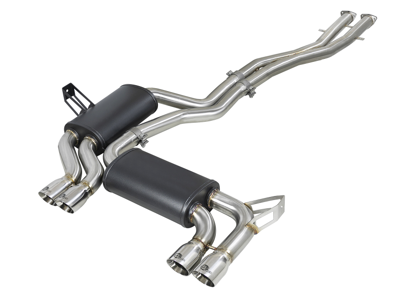 BMW M3 Performance Exhaust - Rear - aFe - MACH Force-Xp 2.5in 304 SS Cat-Back w/ Polished Tips - Polished - `01-`06