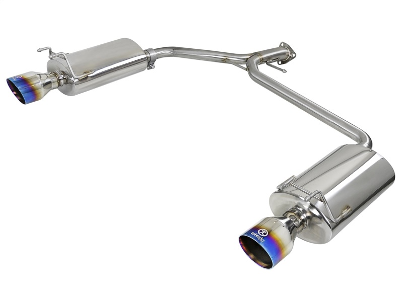 Honda Accord Sport Sedan Performance Exhaust - aFe - Axle Back, 2.25-1.75in 304 SS, Dual Oval Blue Flame Tips - Blue - `13-`17 Honda Accord Sport Sedan Performance Exhaust - aFe - Axle Back, 2.25-1.75in 304 SS, Dual Oval Blue Flame Tips - Blue - `13-`17