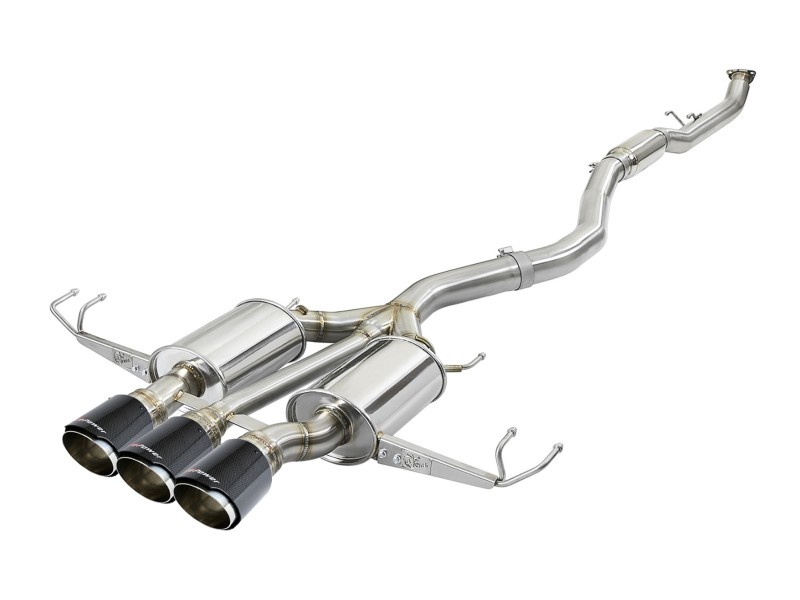 Honda Civic Type R Performance Exhaust - aFe - Cat Back, Carbon Fiber Tips - `17-`18 Honda Civic Type R Performance Exhaust - aFe - Cat Back, Carbon Fiber Tips - `17-`18