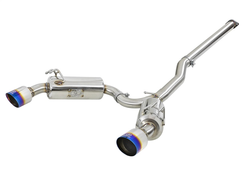 Mitsubishi Lancer Performance Exhaust - Rear - aFe - Cat Back - Blue Flamed - `08-`15 Mitsubishi Lancer Performance Exhaust - Rear - aFe - Cat Back - Blue Flamed - `08-`15