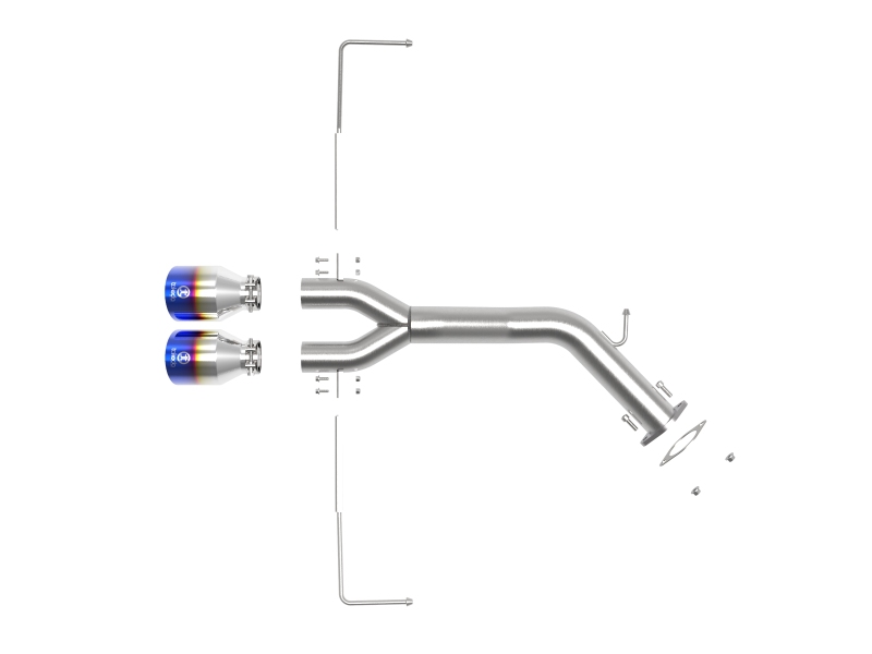 Hyundai Veloster Performance Exhaust - Rear - aFe - Axle Back, 304 SS, Dual Tips - Blue Flame - `19-`21