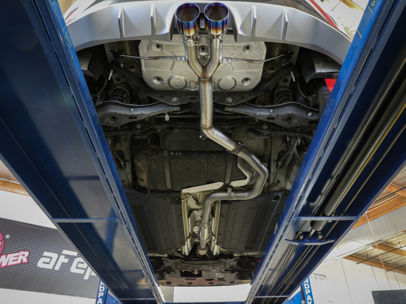 Hyundai Veloster Performance Exhaust - Rear - aFe - Axle Back, 304 SS, Dual Tips - Blue Flame - `19-`21