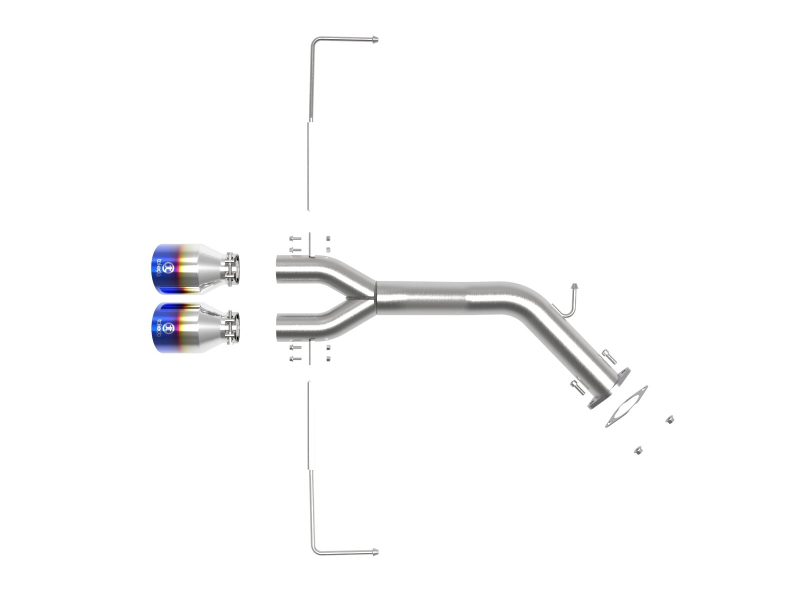 Hyundai Veloster Performance Exhaust - Rear - aFe - Axle Back, 304 SS, Dual Tips - Blue Flame - `19-`21