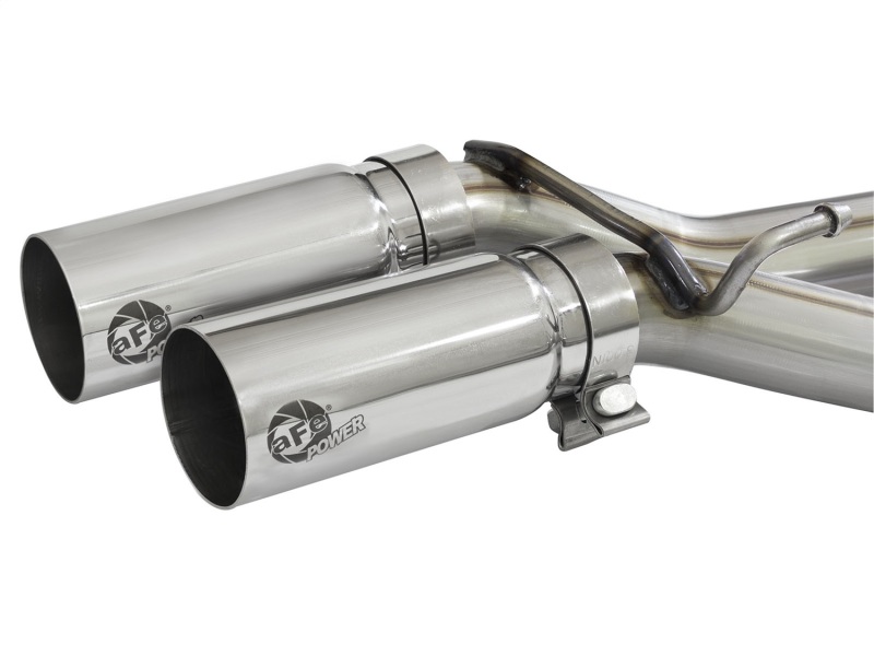 Ford F-150 Performance Exhaust - Dual Center Exit - aFe - Rebel Series Cat-Back w/ Polished Tips - `04-`08